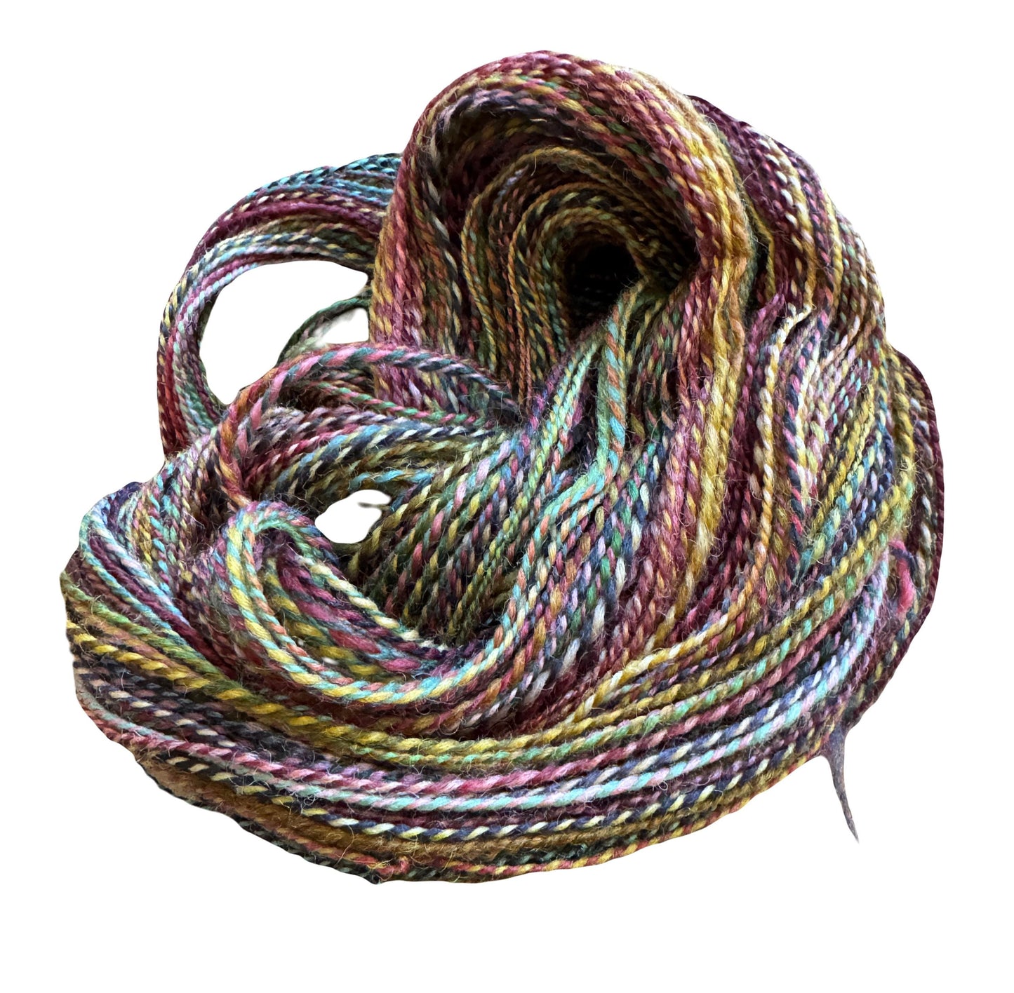 Handspun Yarn. Hand dyed. Corriedale Wool. Gnome Home DK Weight. 270 yards