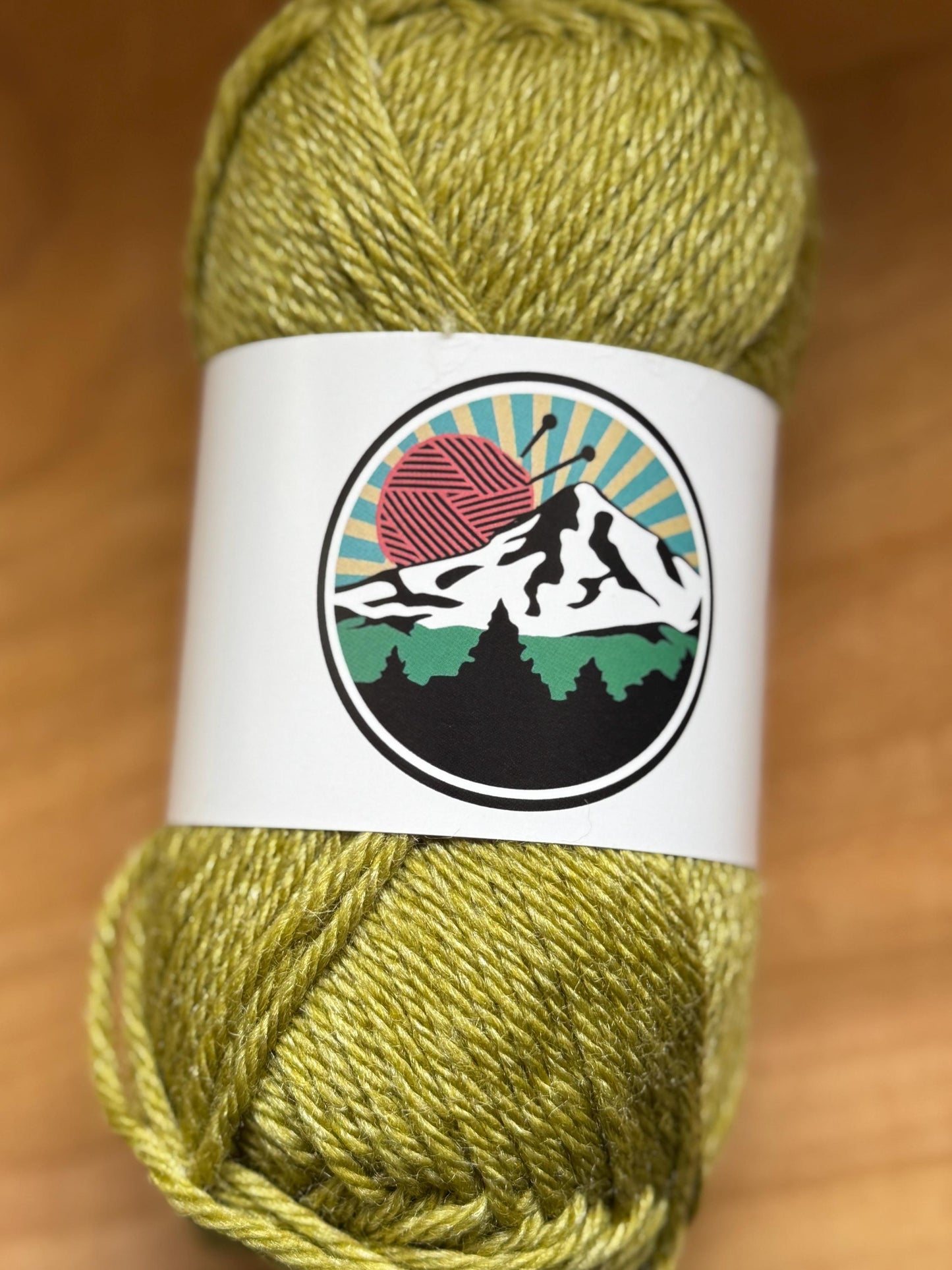 DK weight yarn. Merino Wool and Tussah Silk Blend. 50g. 120 yards. Lichenburst