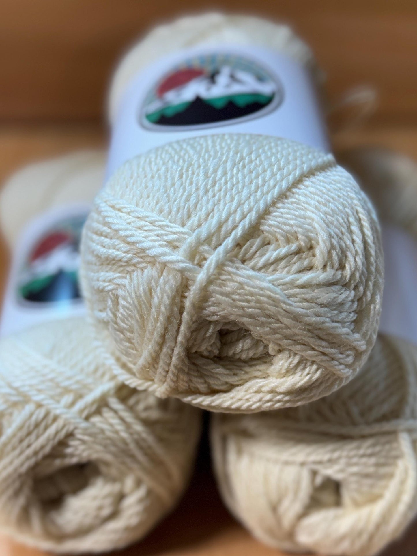 DK weight yarn. Merino Wool and Tussah Silk Blend. 50g. 120 yards. Bonecreek