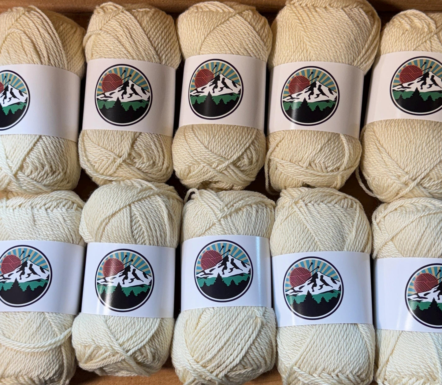 DK weight yarn. Merino Wool and Tussah Silk Blend. 50g. 120 yards. Bonecreek