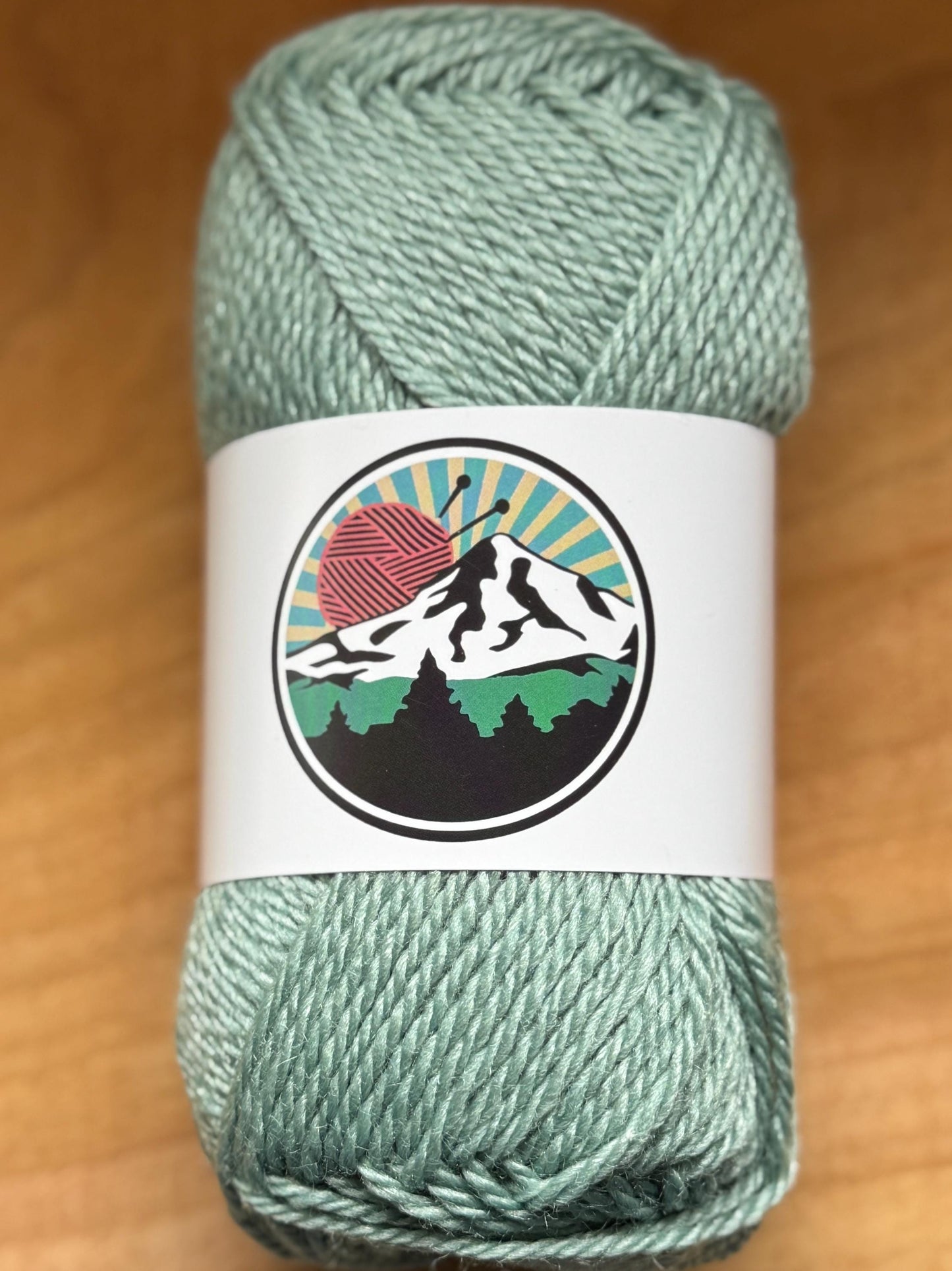 DK weight yarn. Merino Wool and Tussah Silk Blend. 50g. 120 yards. Hollow Mint
