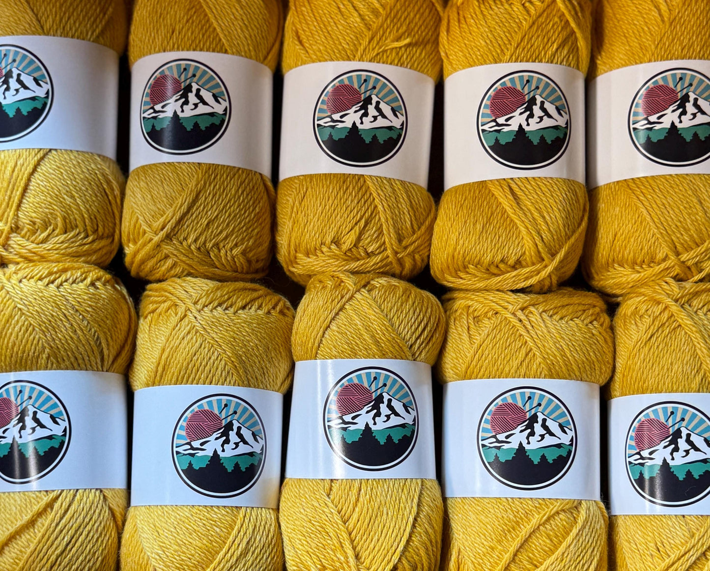 DK weight yarn. Merino Wool and Tussah Silk Blend. 50g. 120 yards. Hearthgold