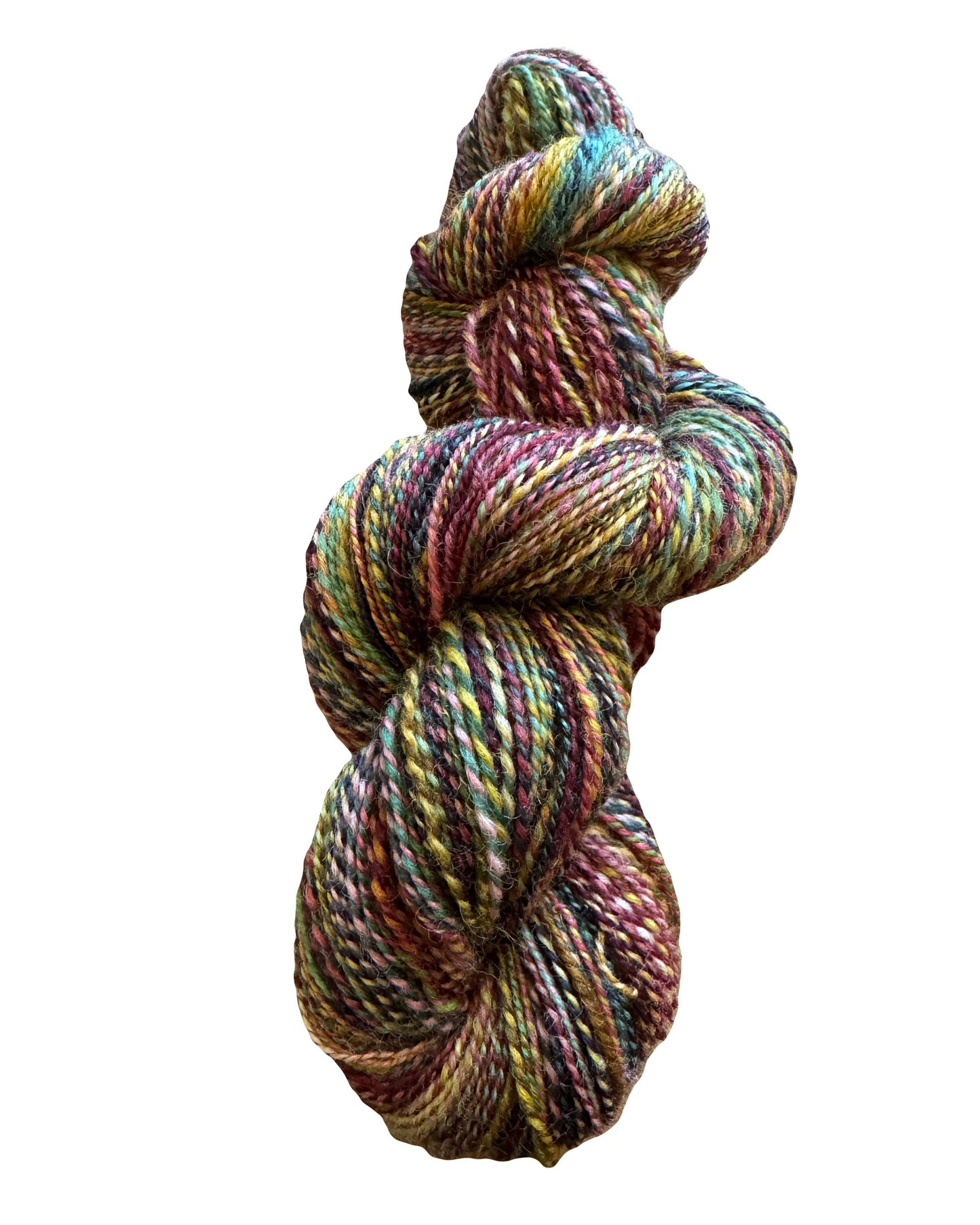 Handspun Yarn. Hand dyed. Corriedale Wool. Gnome Home DK Weight. 270 yards