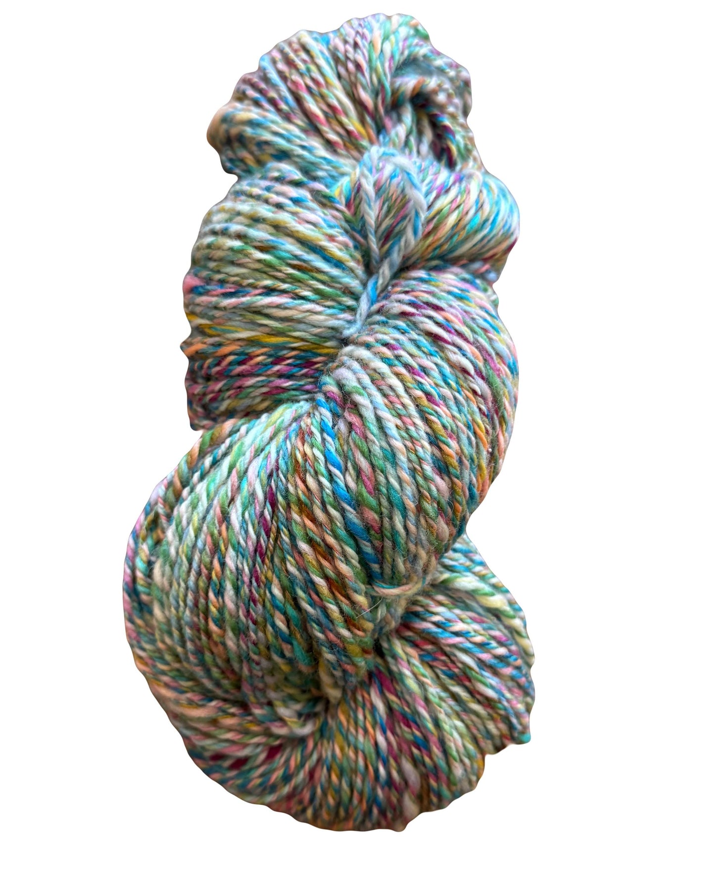 Handspun Yarn. Hand dyed. Luxury Wool Blend. Worsted Weight. 300 yards.