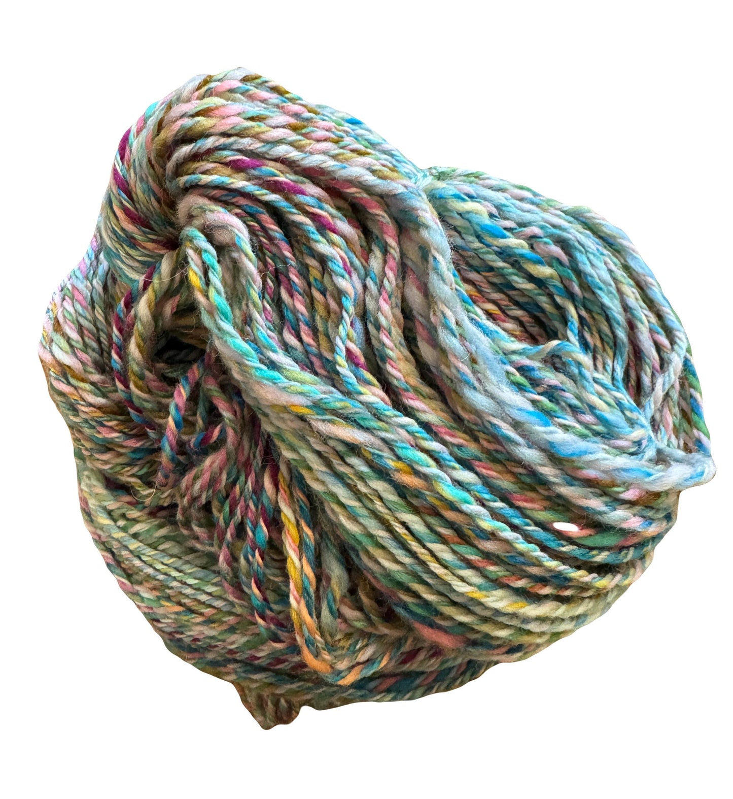 Handspun Yarn. Hand dyed. Luxury Wool Blend. Worsted Weight. 300 yards.