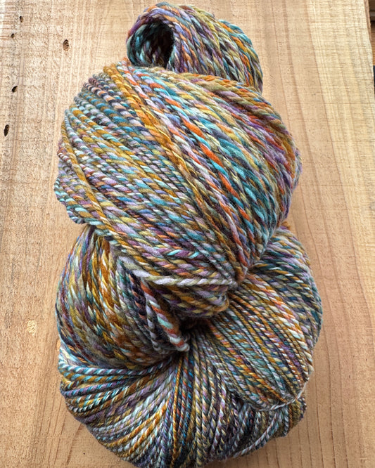 Woodland Mirage – Handspun Merino/Rambouillet/Falkland – DK Weight – 900 yds / 14 WPI