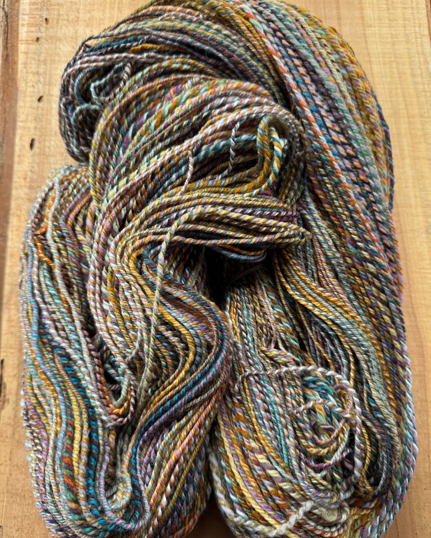 Woodland Mirage – Handspun Merino/Rambouillet/Falkland – DK Weight – 900 yds / 14 WPI
