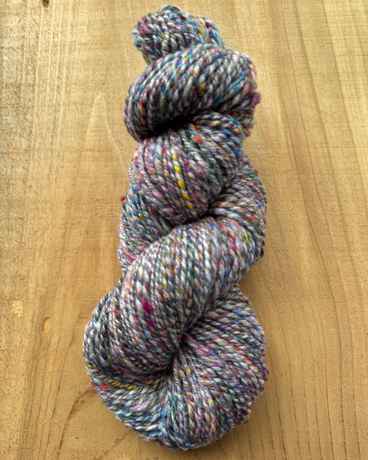 Starlit Confetti – Handspun Luxury Blend – DK/Light Worsted – 200 yds / 12 WPI