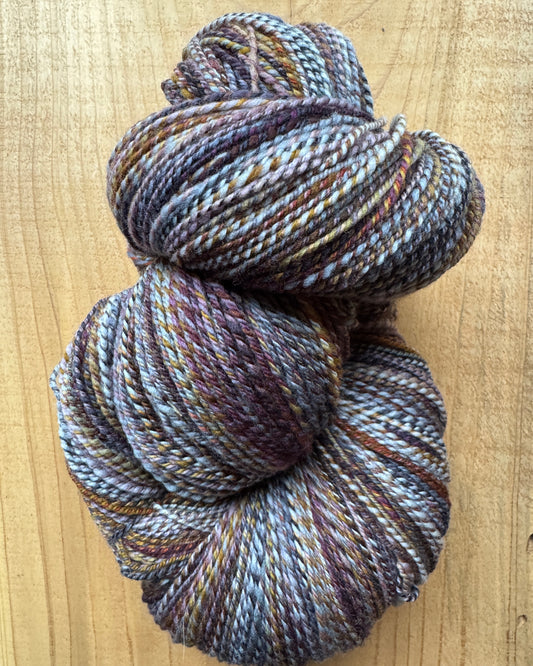 Twilight Grove Handspun Yarn Corriedale Merino Targhee Fingering Weight 3ply 900 yds 11 oz