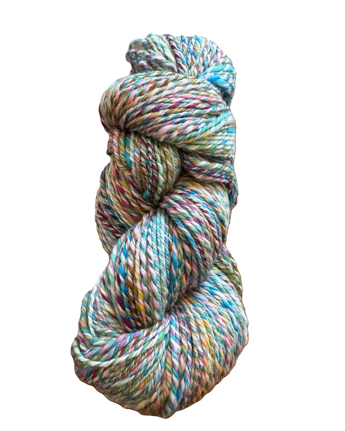 Handspun Yarn. Hand dyed. Luxury Wool Blend. Worsted Weight. 300 yards.