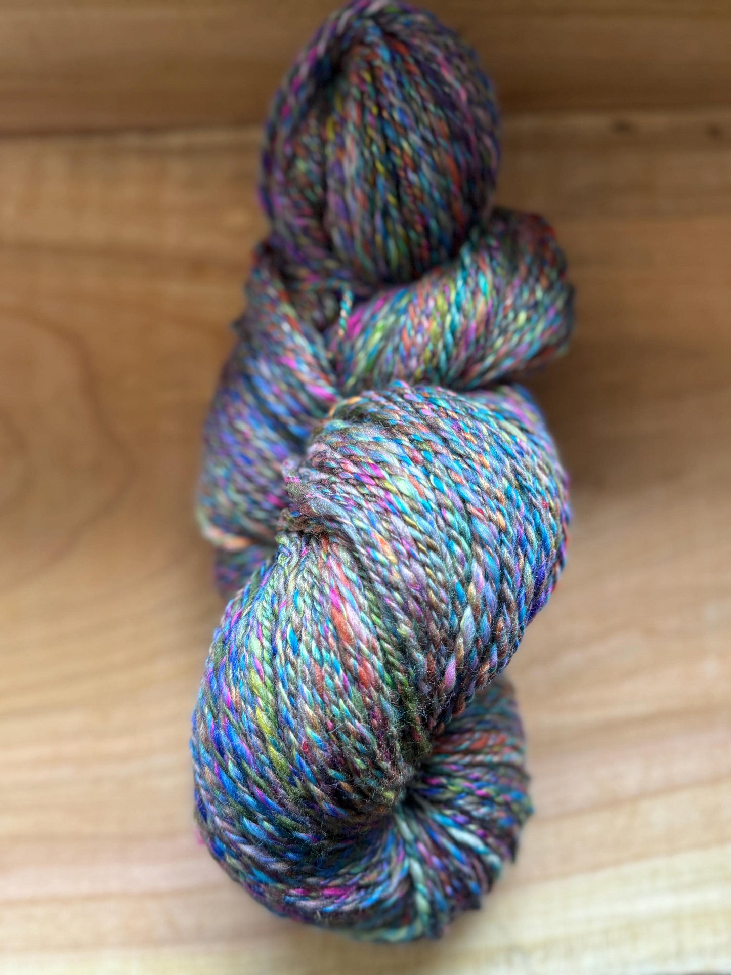 Handspun Yarn – Merino/Bamboo Blend, 409 Yards, DK Weight – “Meadowspell”