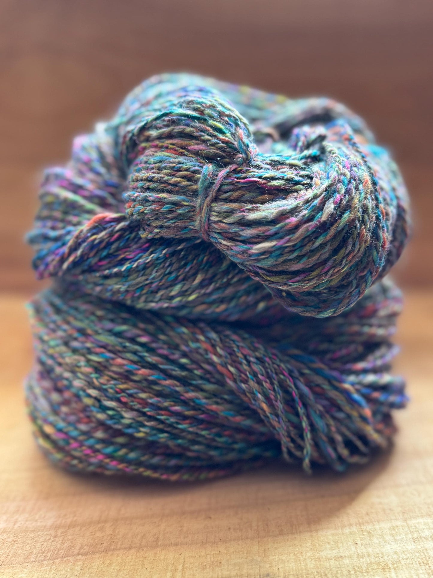 Handspun Yarn – Merino/Bamboo Blend, 409 Yards, DK Weight – “Meadowspell”