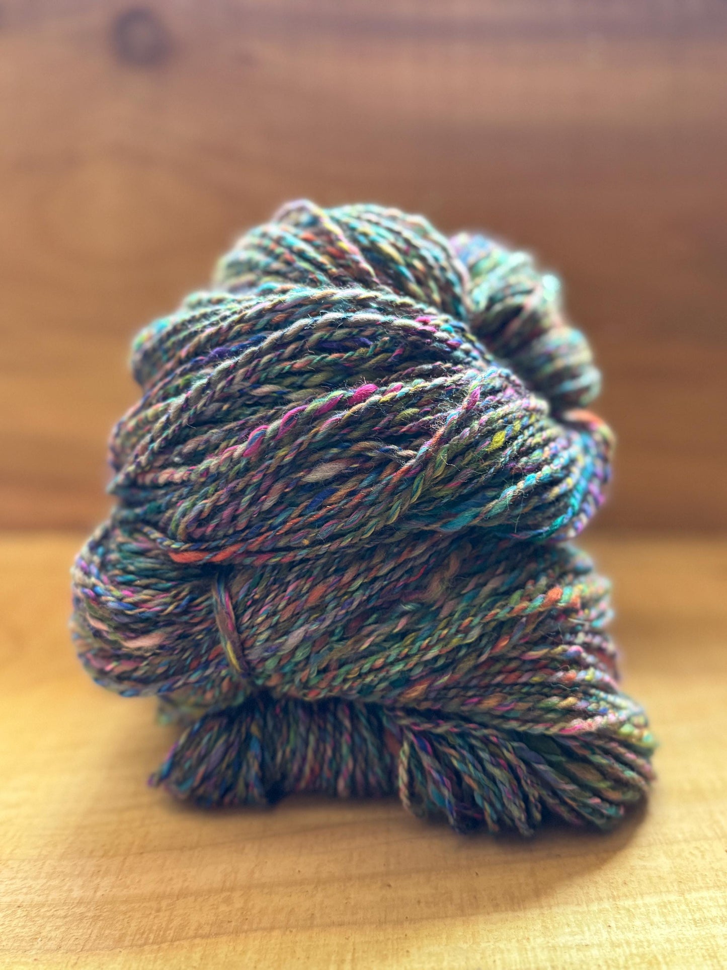 Handspun Yarn – Merino/Bamboo Blend, 409 Yards, DK Weight – “Meadowspell”