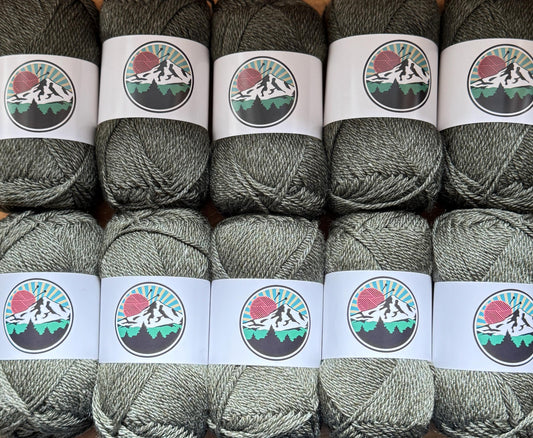 DK weight yarn. 10 pack bundle. 1200 yards. Merino Wool Tussah Silk. Witchhazel