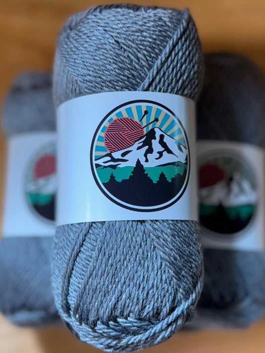 DK weight yarn. Merino Wool and Tussah Silk Blend. 50g. 120 yards. Smokeledge.