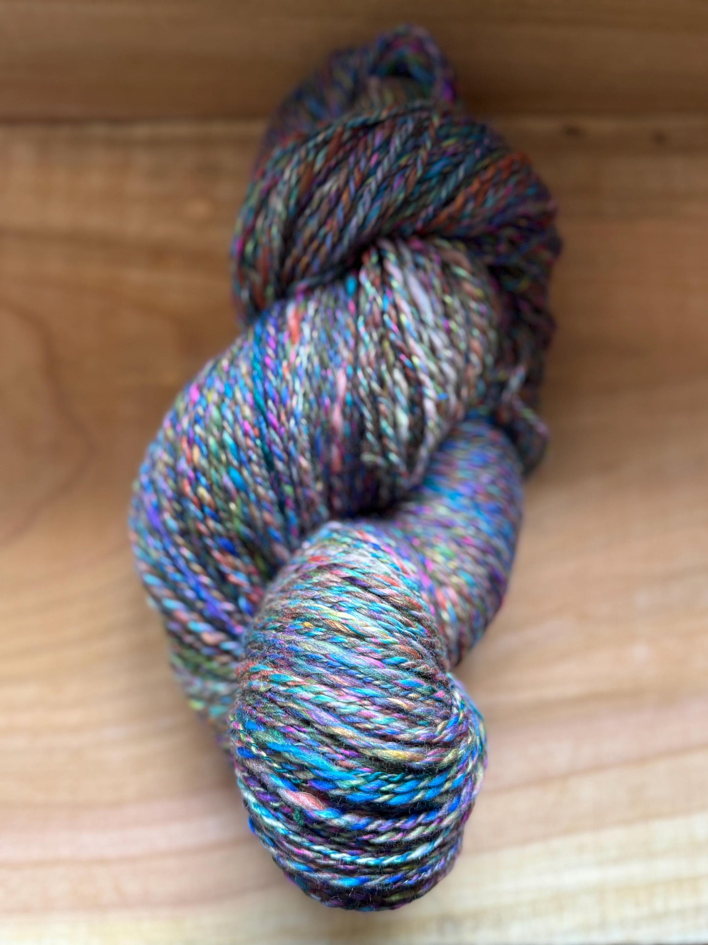 Handspun Yarn – Merino/Bamboo Blend, 409 Yards, DK Weight – “Meadowspell”