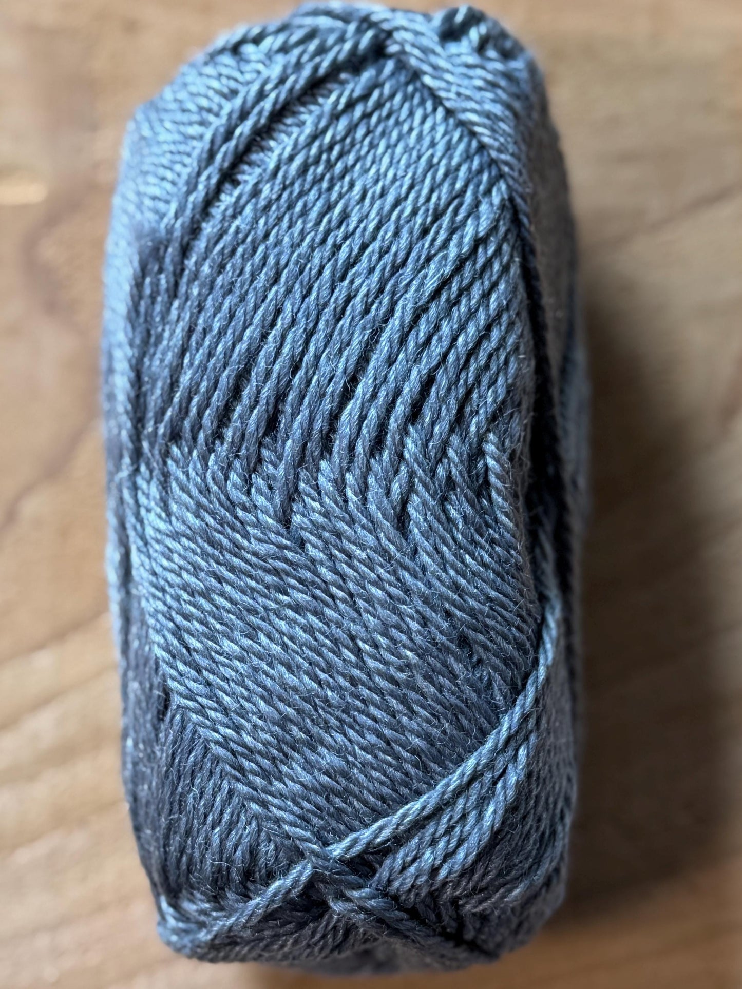 DK weight yarn. Merino Wool and Tussah Silk Blend. 50g. 120 yards. Smokeledge.