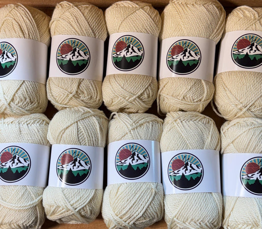 DK weight yarn. 10 pack bundle. 1200 yards. Merino Wool Tussah Silk. Bonecreek
